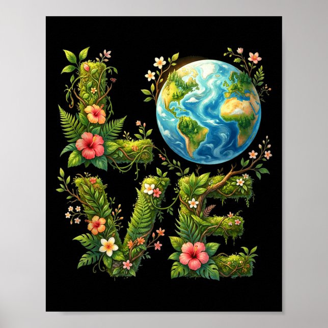 Affiche Journée de la terre anniversaire de la planète jou (Devant)