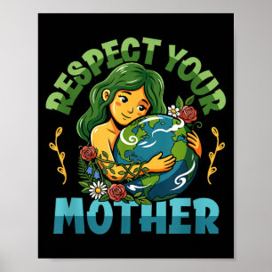 Affiche Journée de la Terre conscience du changement clima