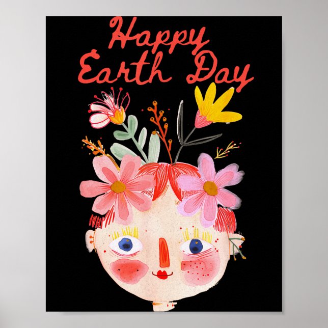 Affiche Journée de la Terre planète verte sensibilisation  (Devant)