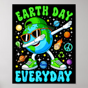 Affiche Journée de la terre tous les jours drôle de dabbin