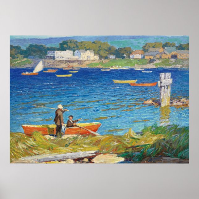 Affiche Journée de pêche, 1923 par Edward Henry Potthast (Devant)