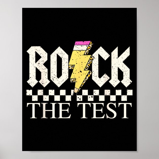 Affiche Journee de test de l'État Staar Rock The Test ABCD (Devant)