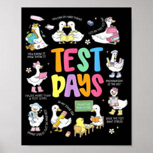 Affiche Journée de test drôle d'oie Jour de test STAAR Ens