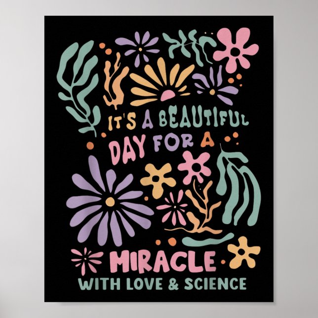 Affiche Journée De Transfert Floral Ivf C'Est Un Beau Jour (Devant)