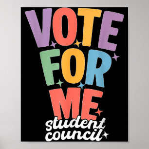 Affiche Journée d'élection amusante à l'école Votez pour m