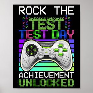 Affiche Journee des enseignants Rock The Test jeu de gamer