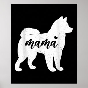 Affiche Journée des mères Husky Cadeau à mâchoire de chi
