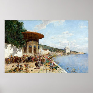 Affiche Journée du marché Alberto Pasini à Constantinople