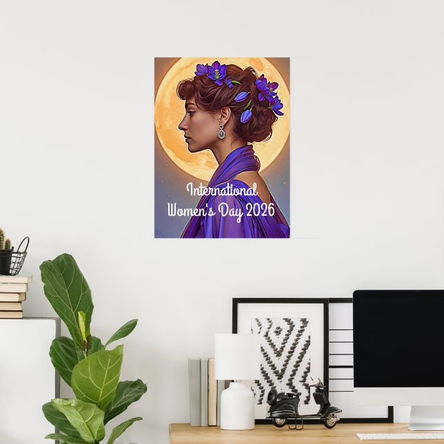 Affiche Journée internationale des femmes 2026 (Bureau à domicile)