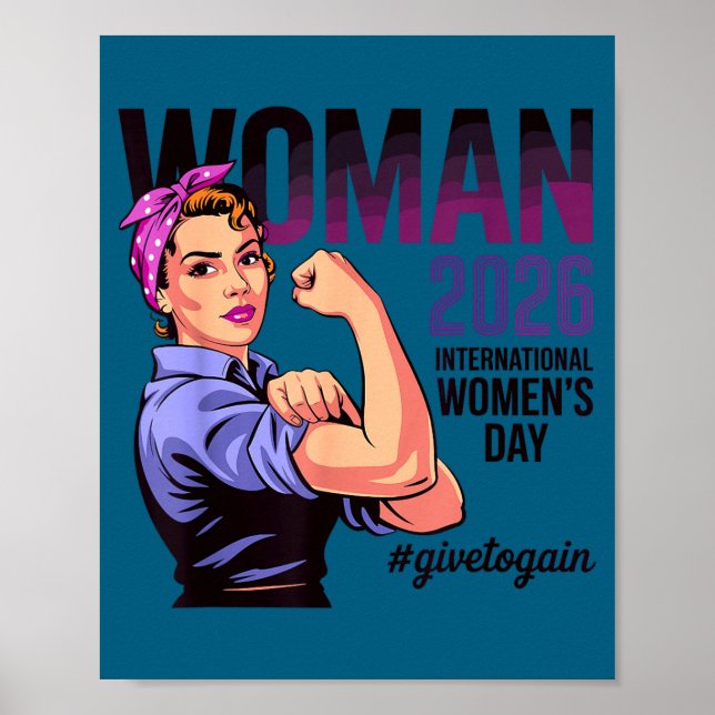 Affiche Journée internationale des femmes 2026 donner pour (Devant)