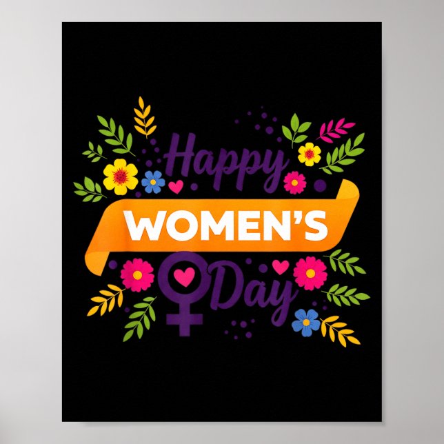 Affiche Journée internationale des femmes le 8 mars rose f (Devant)
