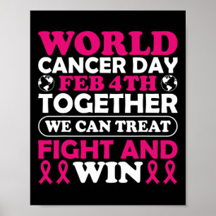 Affiche Journée Mondiale contre le Cancer 4 Février Ensemb