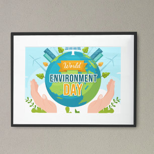 Affiche Journée mondiale de l'environnement 5 juin Sauver