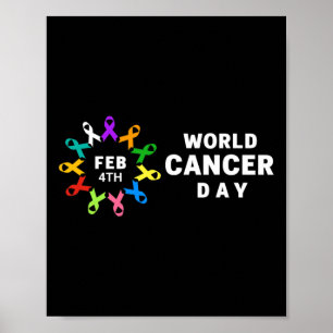 Affiche Journée mondiale du cancer - Sensibilisation au ca