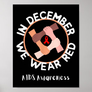 Affiche Journée Mondiale Du Sida En Décembre Nous Portons