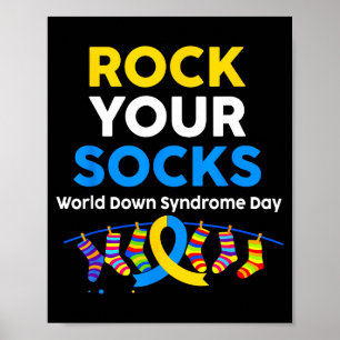 Affiche Journée mondiale du syndrome de Down, chaussettes