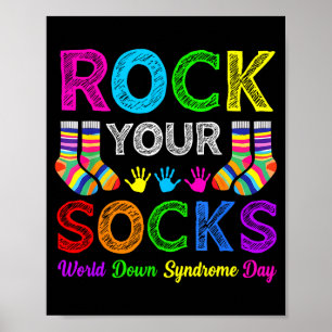 Affiche Journée mondiale du syndrome de Down, chaussettes