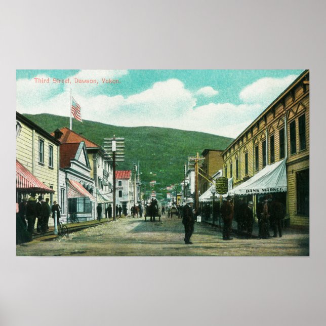 Affiche Journée occupée sur la vue de la troisième rue (Devant)