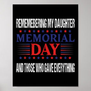 Affiche Journée patriotique de commémoration Fille tombée