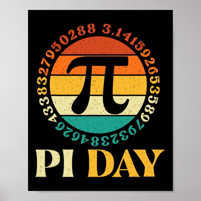 Affiche Journée Pi - Pi Day Math Lover Pi Symbole Science (Devant)