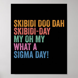 Affiche Journée Skibidi Sigma drôle Gen Z retour à l'école