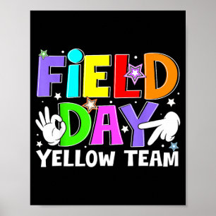 Affiche Journee sur le terrain Équipe jaune Que les jeux c