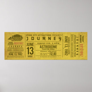 Affiche Journey Concert Ticket – Vintage Rock Wall Art Pri