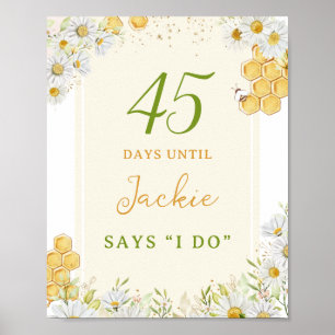 Affiche Jours avant la Bumblebee Daisy Bridal Shower de ma