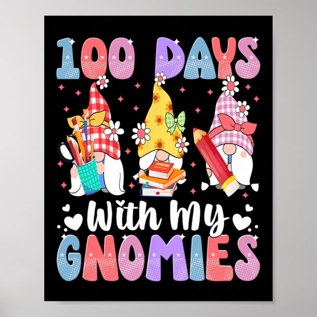 Affiche Jours Avec Mes Gnomies 100 Jours D'Enseignants Sco (Devant)