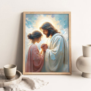 Affiche Jours chrétiens, Art chrétien, Jésus priant avec