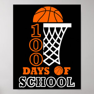 Affiche Jours De Basketball Scolaire Enfants 100e Jour De