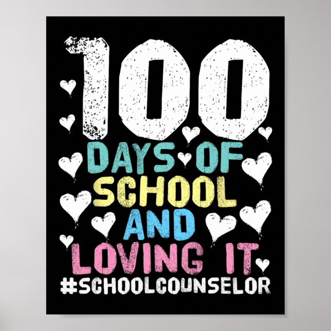 Affiche Jours De Conseiller Scolaire 100e Jour De L'École (Devant)