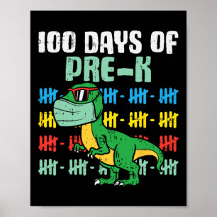 Affiche Jours De Dinosaure De Trex Pré-k En Masque Garçon