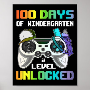 Affiche Jours De Jardin D'Enfants Niveau Déverrouillé Game