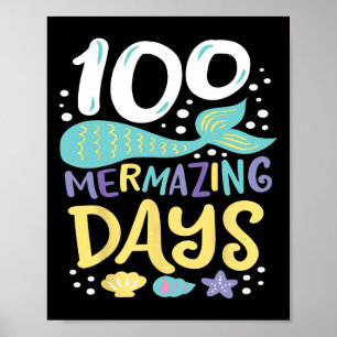 Affiche Jours De L'École 100 Jours Mermazing De L'École Me
