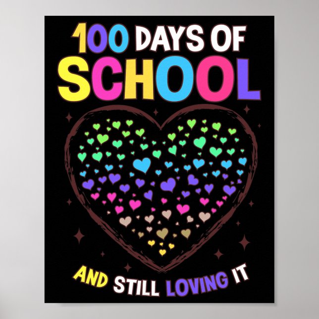 Affiche Jours De L'École 100e Jour De L'Enseignant Étudian (Devant)
