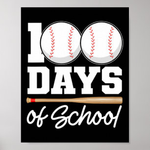 Affiche Jours De L'École Baseball 100e Jour École Gym Ense
