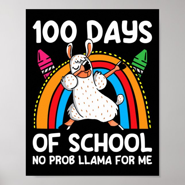 Affiche Jours De L'École Pas De Prob Llama Pour Moi Joyeux (Devant)
