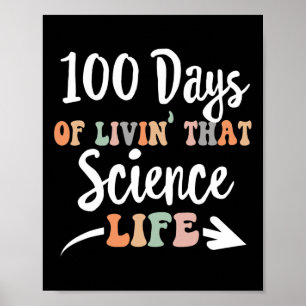 Affiche Jours De Science 100e Jour D'École Pour Enseigner