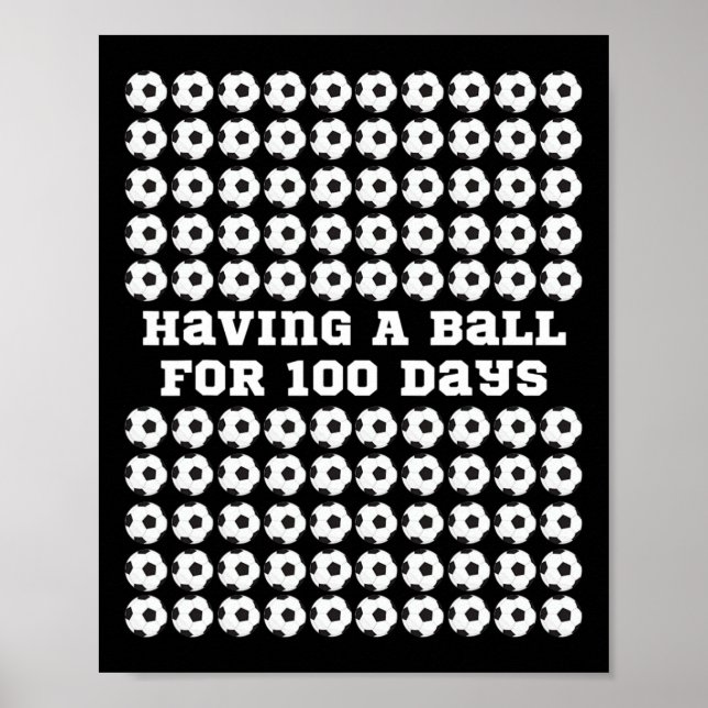 Affiche Jours De Soccer Soccer Sports 100E Jour De L'École (Devant)