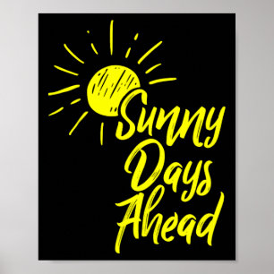 Affiche Jours De Soleil À L'Avance Dessin Jaune Et Amour É