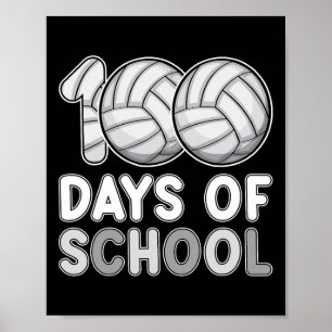Affiche Jours De Volleyball Scolaire 100e Jour De L'Amour 