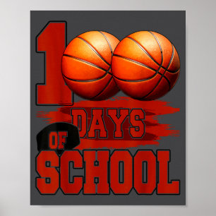 Affiche Jours d'école Basketball 100 100ème jour d'école m