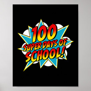 Affiche Jours D'École Joyeux 100ème Jours D'École Superher