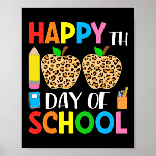 Affiche Jours D'Empreinte de léopard D'École Enseignant Et