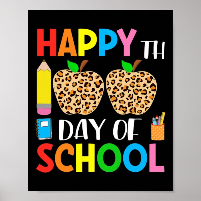 Affiche Jours D'Empreinte de léopard D'École Enseignant Et (Devant)