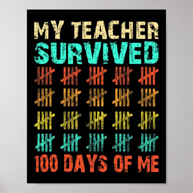 Affiche Jours D'Enfants Scolaires 100E Jour De Costume Sco (Devant)