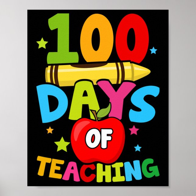 Affiche Jours D'Enseignement 100E Jour D'Enseignant (Devant)