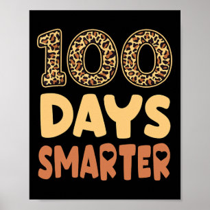 Affiche Jours Enseignant Smarter Leopard 100e Jour De L'Éc