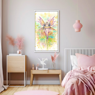 Affiche Jours ensoleillés Fairy Aquarelle Peinture